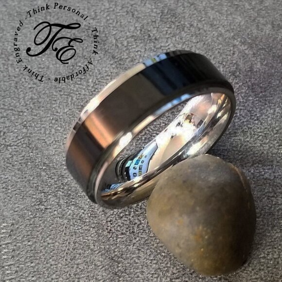 Men's Fidget Spinner Promise Ring Band - Worry Anxiety Promise Ring For Guys - Picture 1 of 6